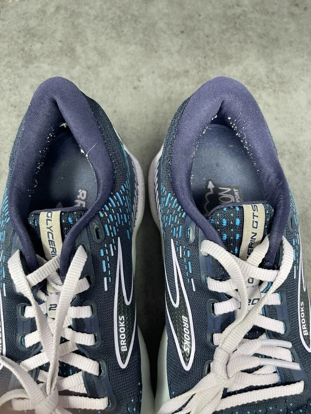 Brooks Glycerin GTS 20 Peacoat Blue Size 10 Womens Support Running Shoes